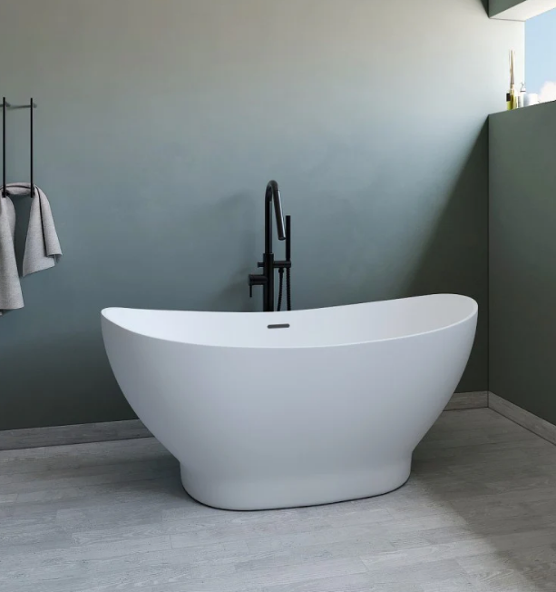 A&E Bath Naya 59" Freestanding Deluxe Family Acrylic Bathtub