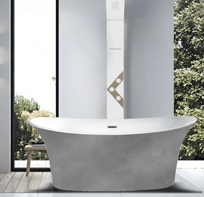 A&E Bath Vivian Freestanding Artistic Acrylic Bathtub