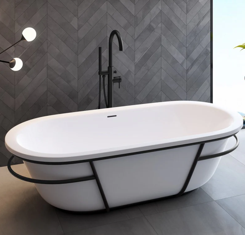 A&E Bath Pearl Freestanding Artistic Acrylic Bathtub