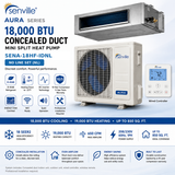 Senville AURA Concealed Duct Mini Split Heat Pumps | 9K–24K