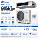 Senville AURA Concealed Duct Mini Split Heat Pumps | 9K–24K
