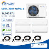 Senville AURA 36000 BTU Quad Zone Mini Split Air Conditioner - Heat Pump - SENA/36HF/Q