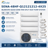 Senville AURA 48,000 BTU Quad-Zone Mini Split Heat Pump | SENA-48HF/Q