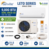 Senville LETO Series Wall‑Mounted Mini Split AC & Heat Pump