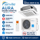 Senville AURA Ceiling Cassette Mini Split Heat Pumps | ENERGY STAR R-454B
