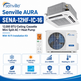 Senville AURA Ceiling Cassette Mini Split Heat Pumps | ENERGY STAR R-454B