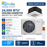 Senville AURA Ceiling Cassette Mini Split Heat Pumps | ENERGY STAR R-454B