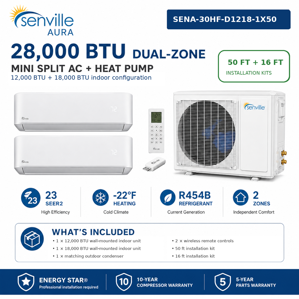 Senville SENA Series Multi‑Zone Mini Split System Air Conditioners