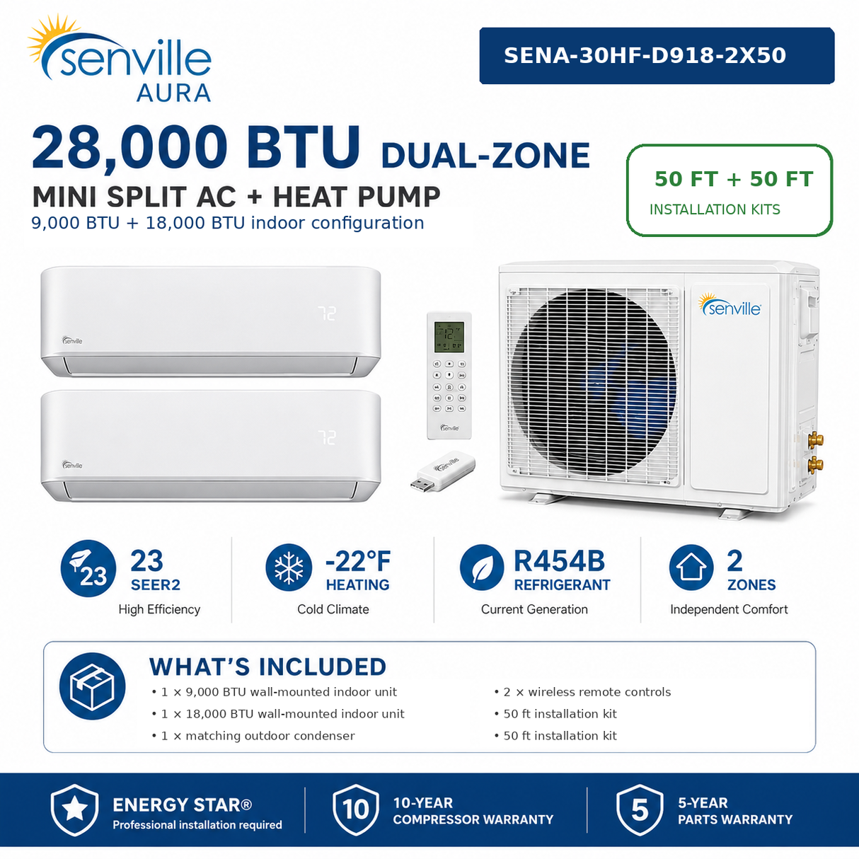 Senville SENA Series Multi‑Zone Mini Split System Air Conditioners