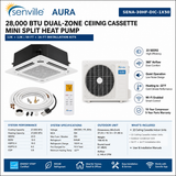 Senville SENA 28000 BTU Dual Zone Ceiling Air Conditioner - Heat Pump