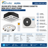 Senville SENA 28000 BTU Dual Zone Ceiling Air Conditioner - Heat Pump