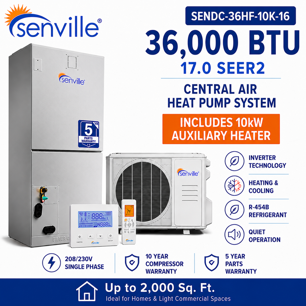 Senville SENDC Central Air Conditioner Heat Pump Systems