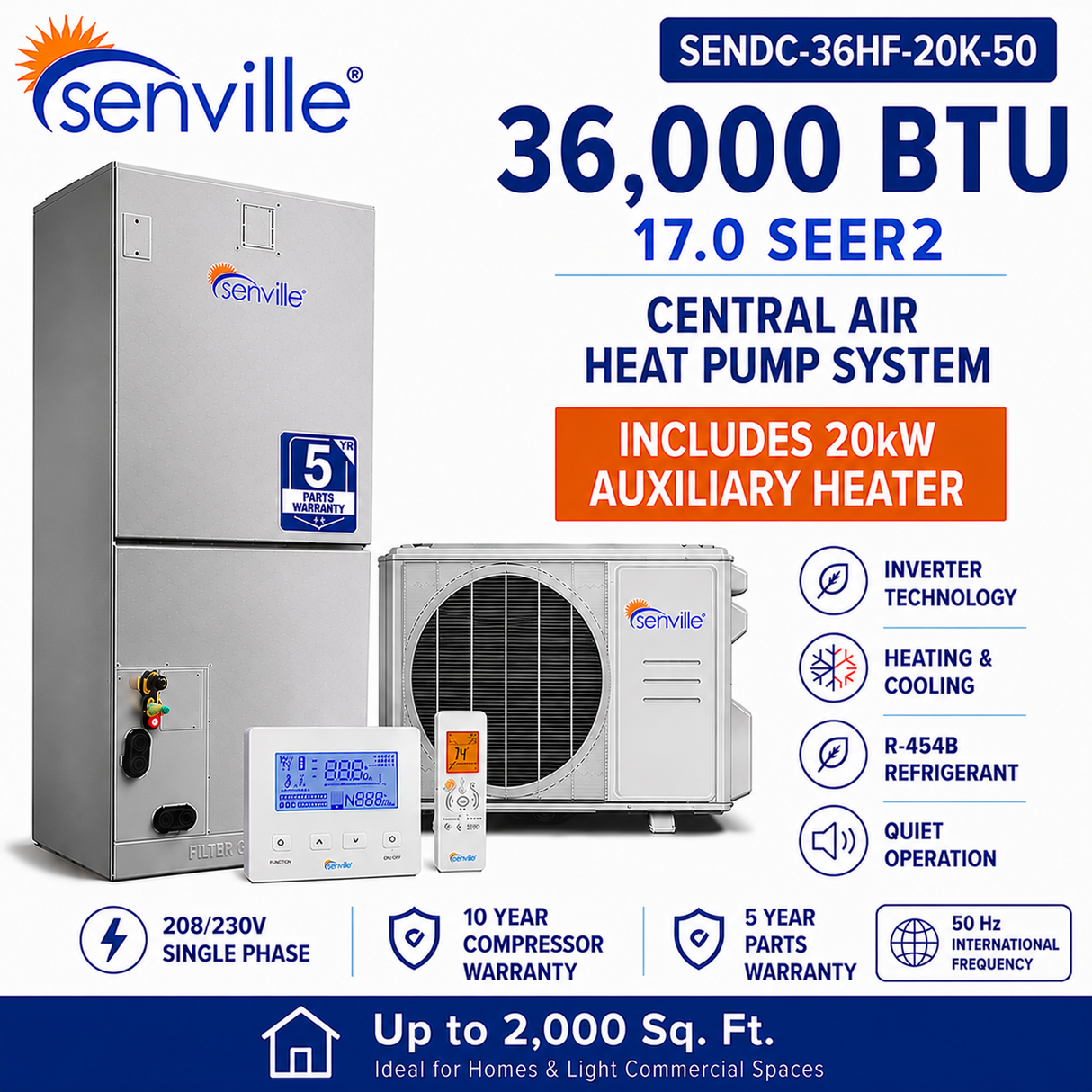 Senville SENDC Central Air Conditioner Heat Pump Systems