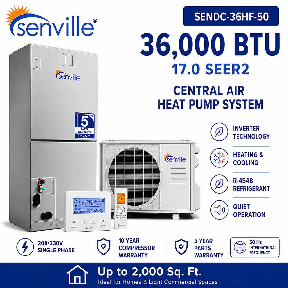 Senville SENDC Central Air Conditioner Heat Pump Systems