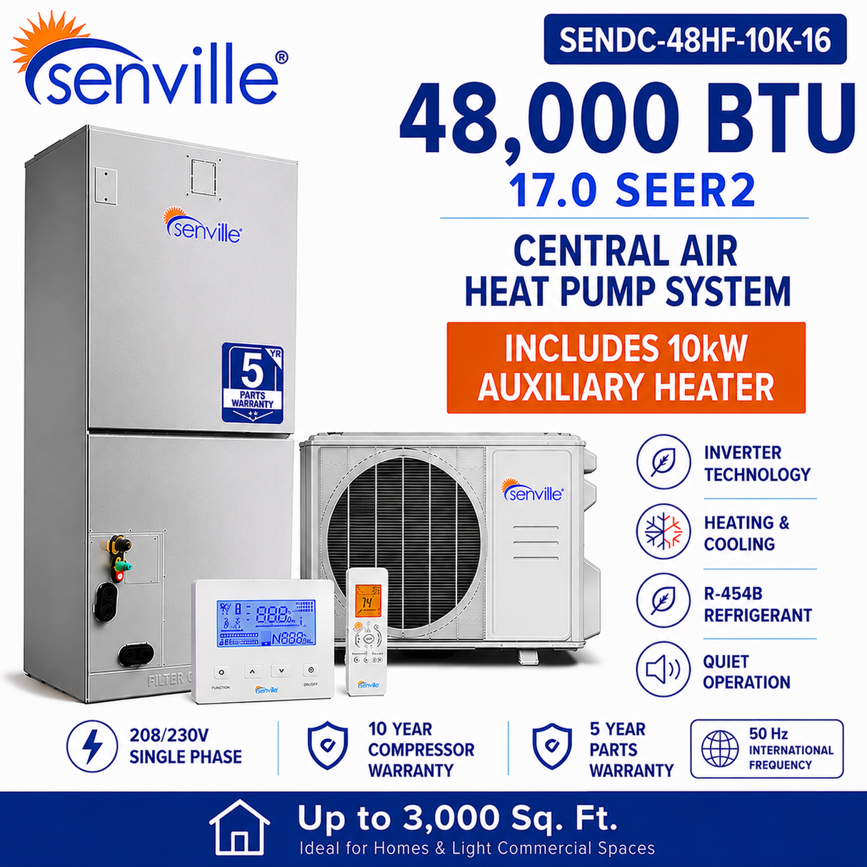 Senville SENDC Central Air Conditioner Heat Pump Systems