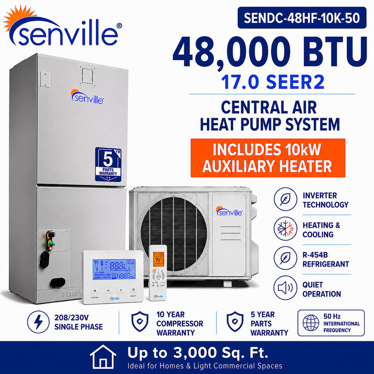 Senville SENDC Central Air Conditioner Heat Pump Systems