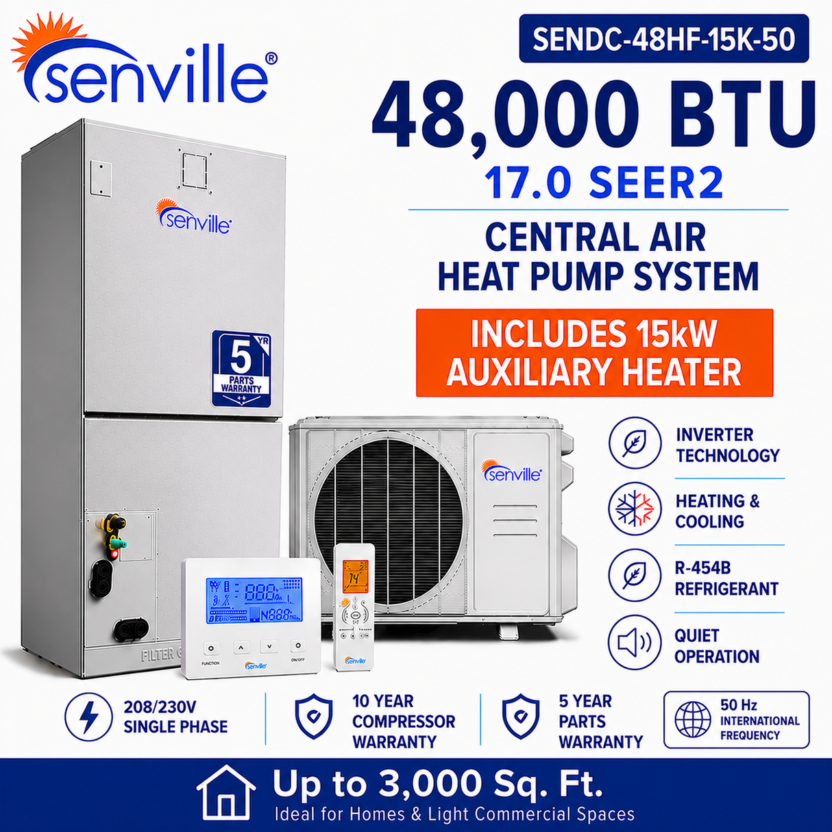 Senville SENDC Central Air Conditioner Heat Pump Systems