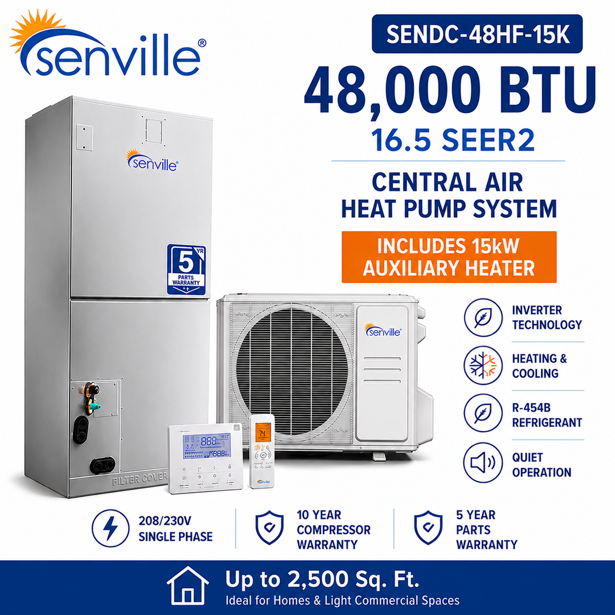 Senville SENDC Central Air Conditioner Heat Pump Systems
