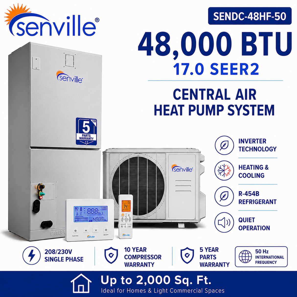 Senville SENDC Central Air Conditioner Heat Pump Systems