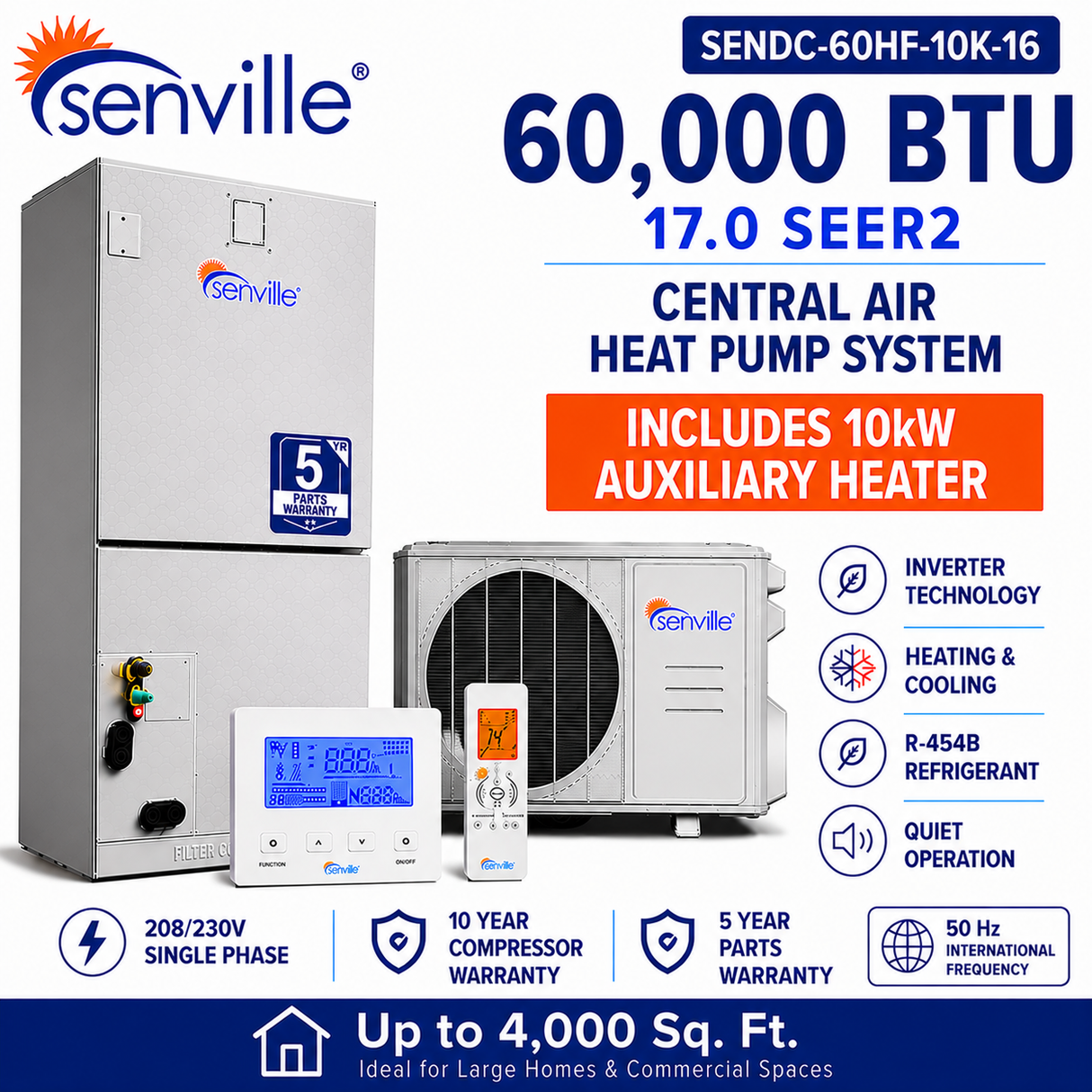 Senville SENDC Central Air Conditioner Heat Pump Systems