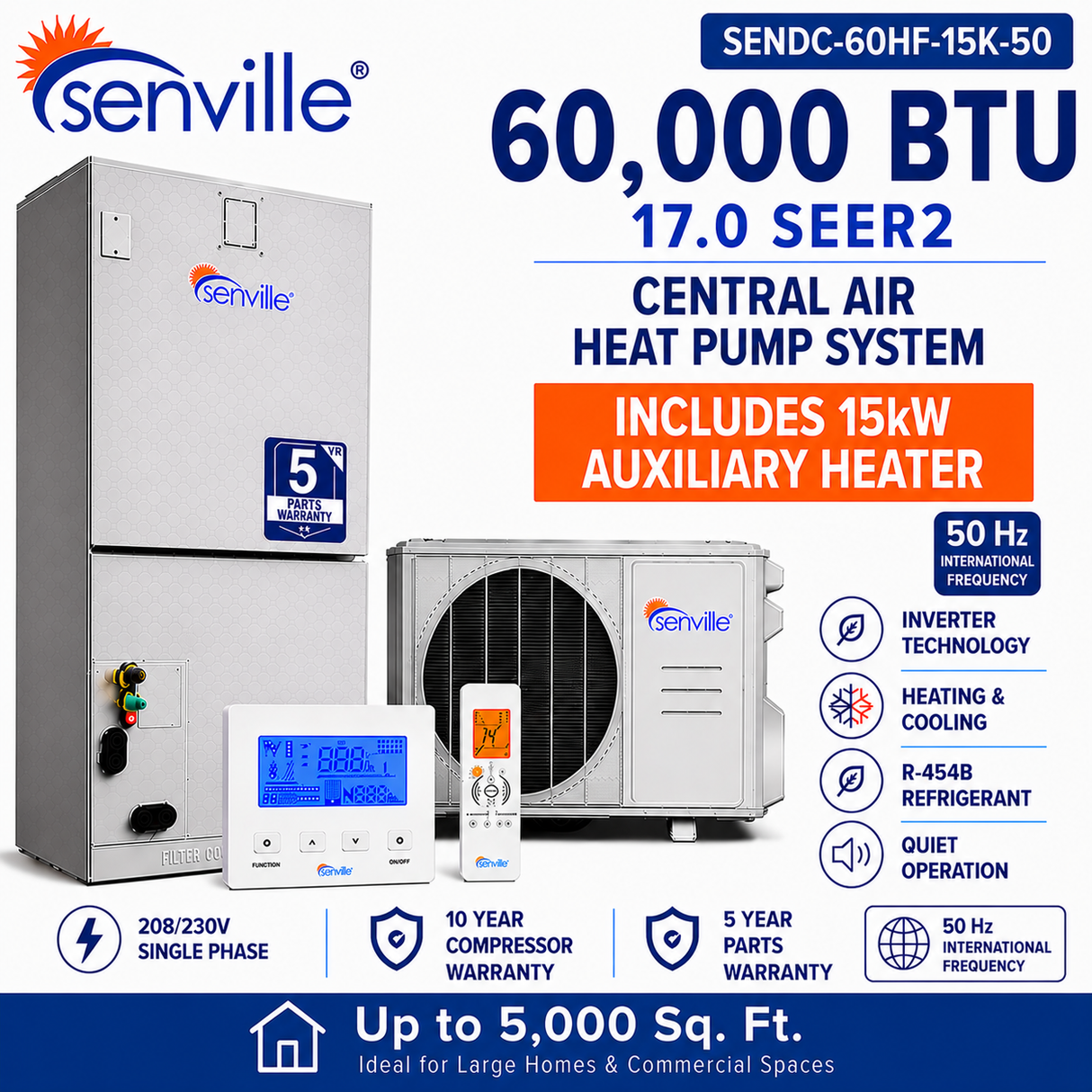 Senville SENDC Central Air Conditioner Heat Pump Systems
