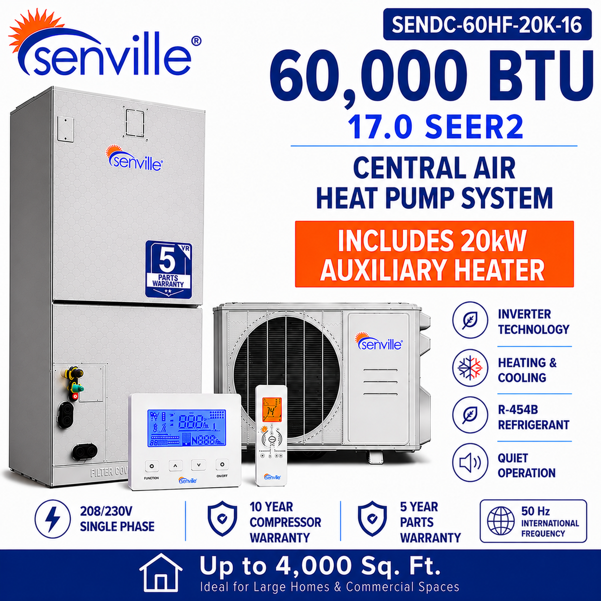 Senville SENDC Central Air Conditioner Heat Pump Systems