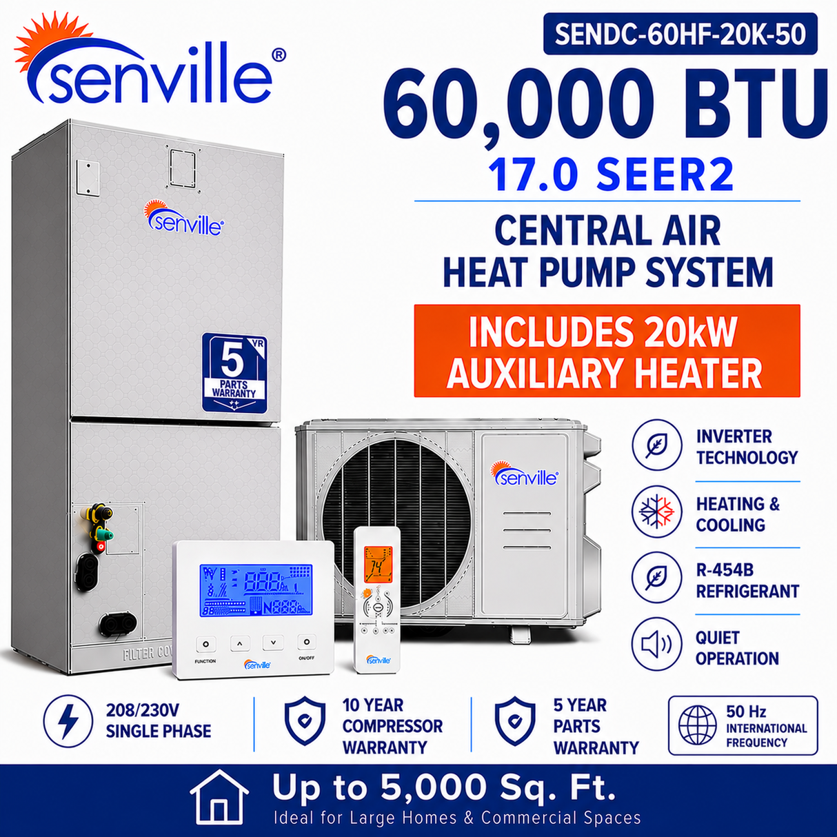 Senville SENDC Central Air Conditioner Heat Pump Systems
