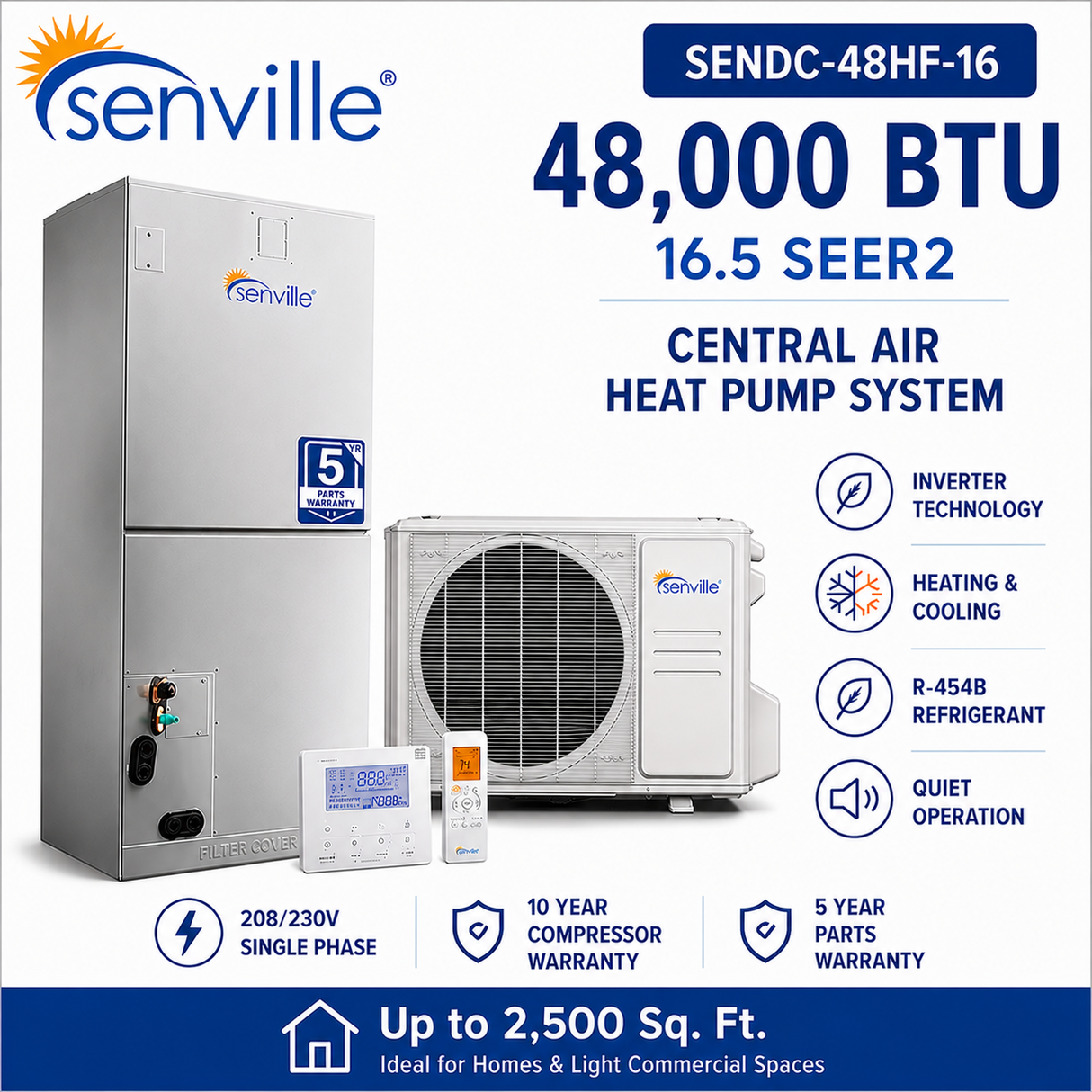 Senville SENDC Central Air Conditioner Heat Pump Systems