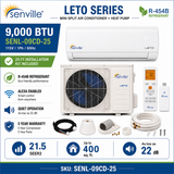 Senville LETO Series Wall‑Mounted Mini Split AC & Heat Pump