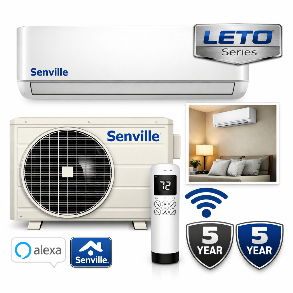 Senville LETO Series Wall‑Mounted Mini Split AC & Heat Pump
