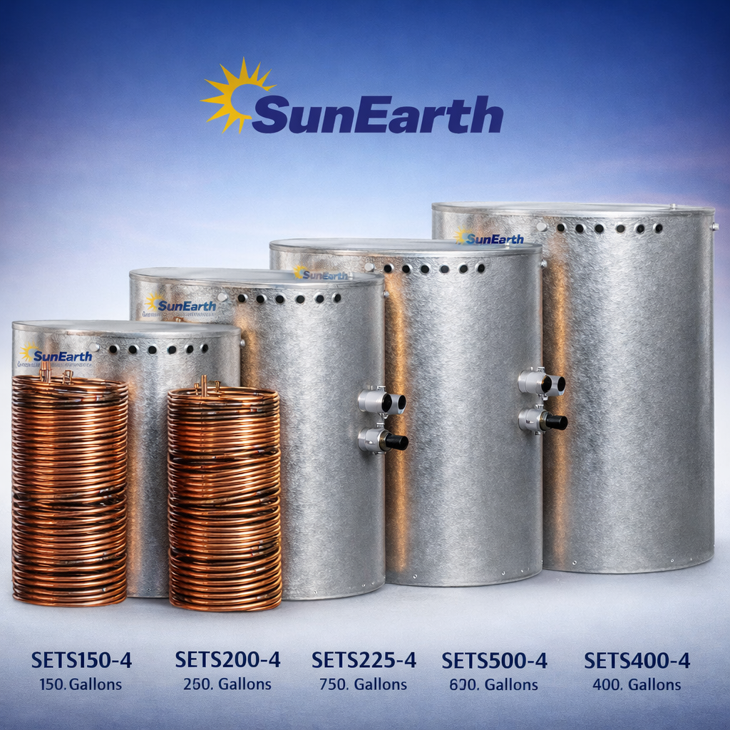 SunEarth 100010 Series  Solar Storage Tanks | 4,5,6,7 ft Tank Heights