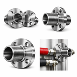 SunEarth SETS 2" Stainless Steel MPT Flange Connection
