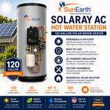 SunEarth Solaray AC Hot Water Station 80 / 120 Gallon