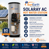 SunEarth Solaray AC Hot Water Station 80 / 120 Gallon