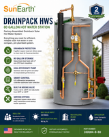 SunEarth DrainPack Hot Water Station 80 / 120 Gallon