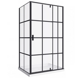 A&E Bath Vienna Black Matte Shower Kit 36x48