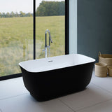 Mina-59-BLK Freestanding Bathtub