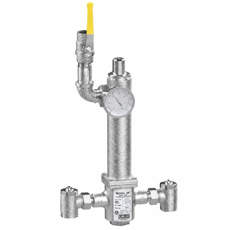 Lawler 86208-05 Series 801 High-Low Mixing Valve With Thermometer & Shutoff