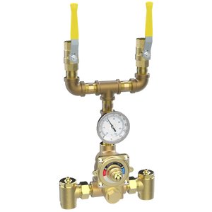 Lawler 84511 6725 Piped Thermometer Ball Valve Dual Out