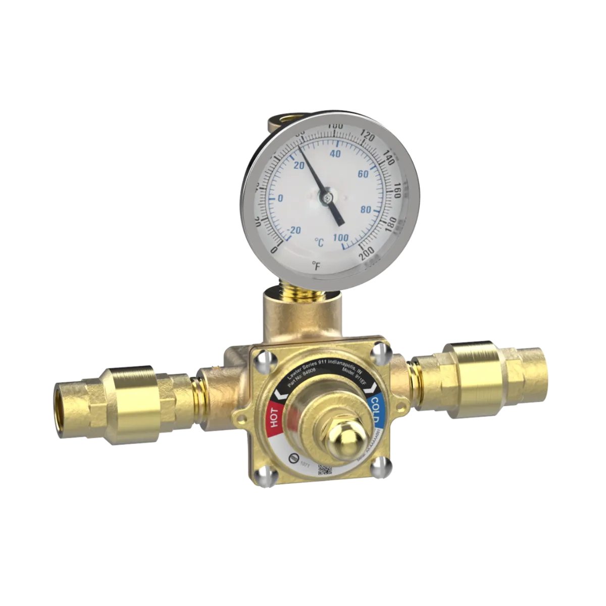 Lawler 911E/F Piped Thermometer Eyewash Valve 84908