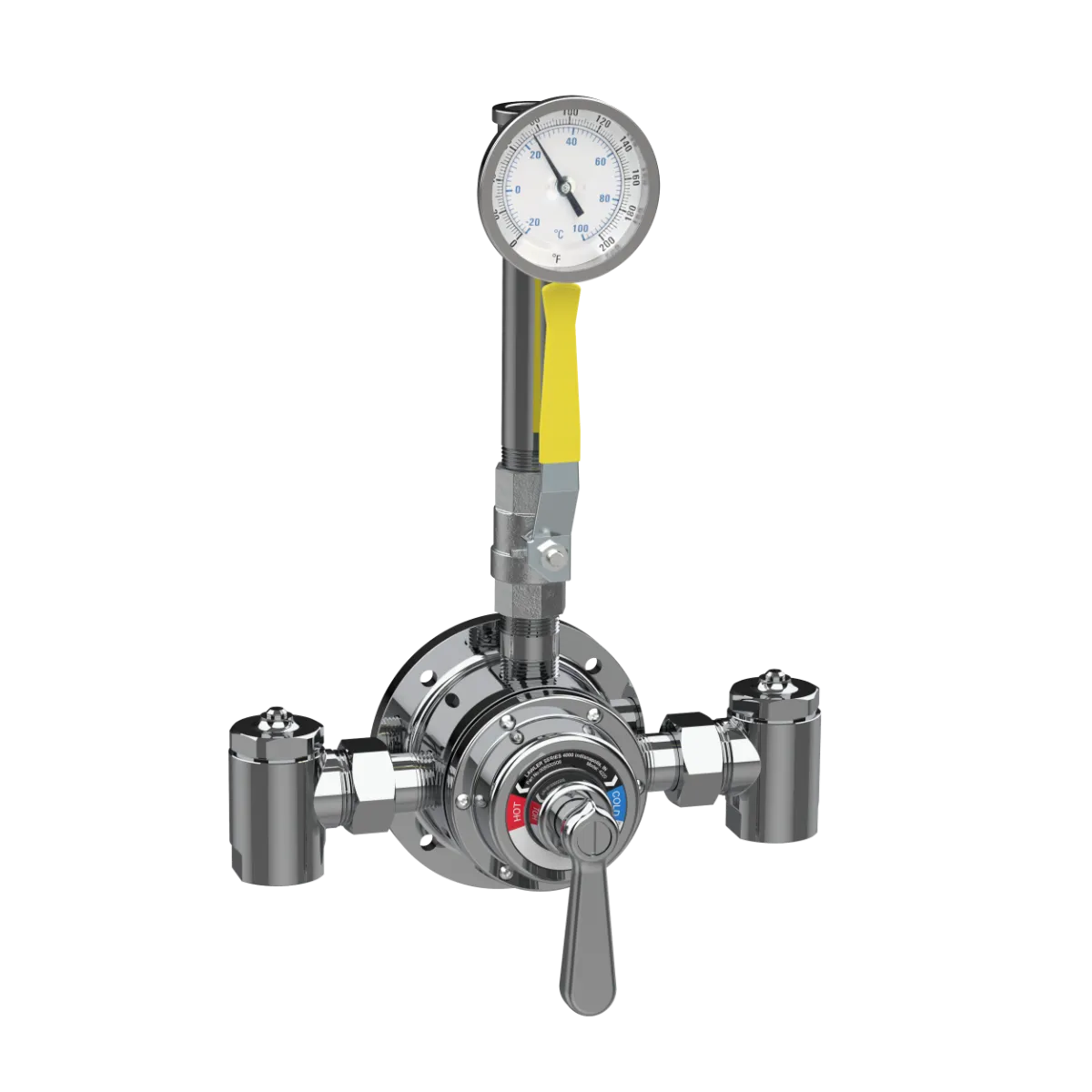 Lawler 3/4" Piped Thermometer Ball Valve 85005
