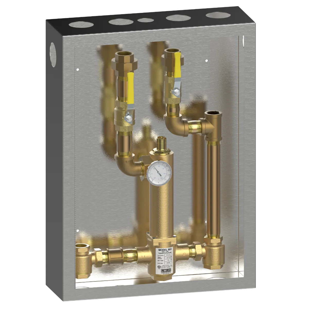 Lawler 86204 Cabinet With 803 High-Low Mixing Valves