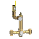 Lawler 86308-05 Series 804 High-Low Mixing Valve With Thermometer & Shutoff Polished Chrome