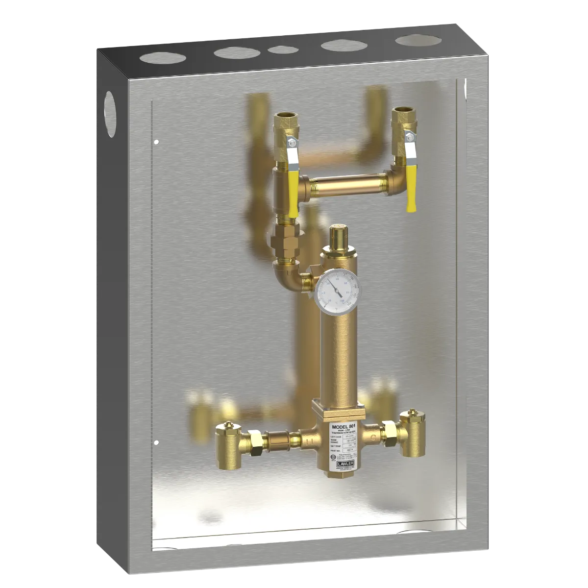 Lawler 86579 Cabinet With 801 High-Low Mixing Valves